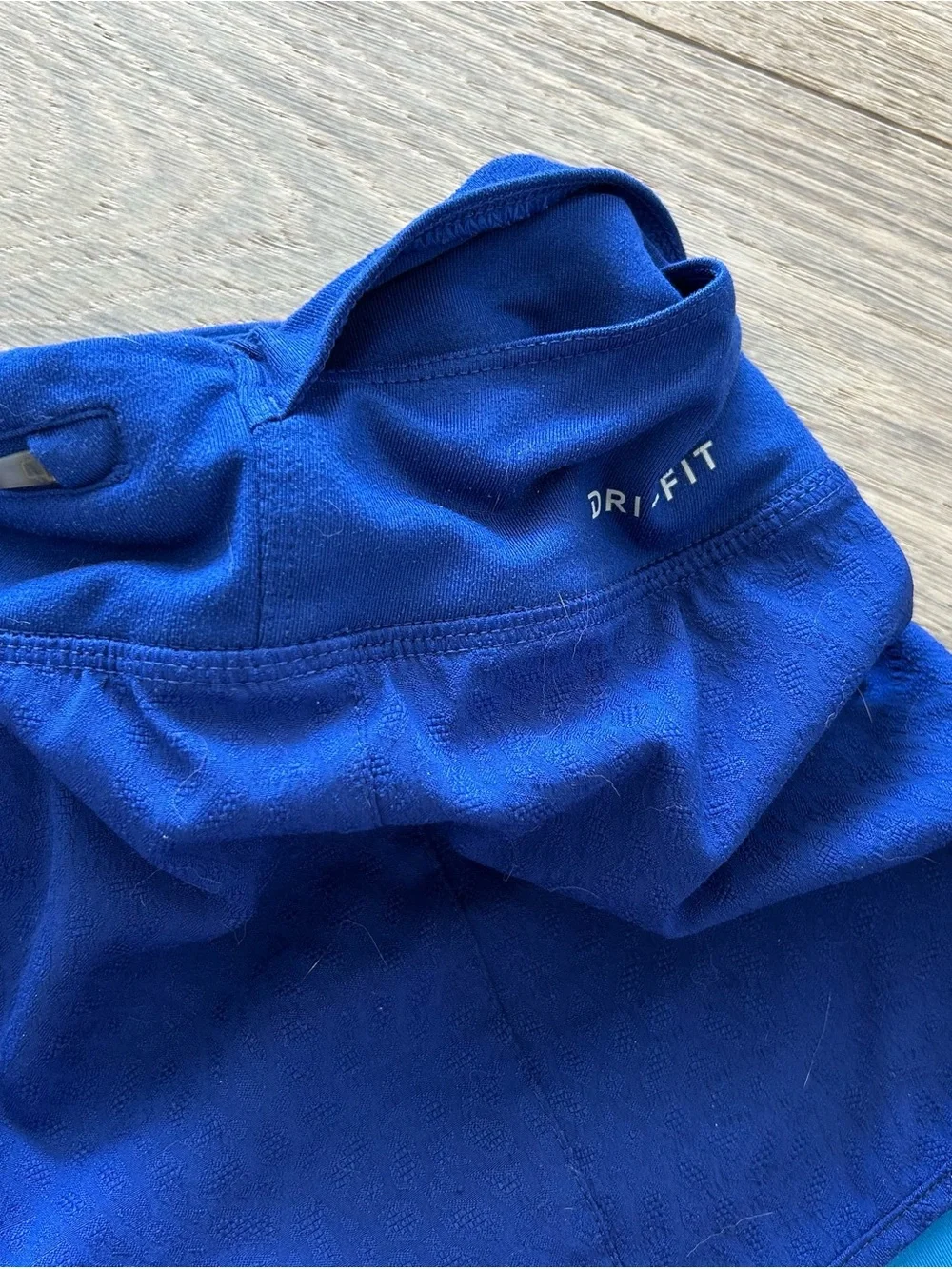 Nike Two-Tone Blue Racerback Tank with Layered Athletic Shorts